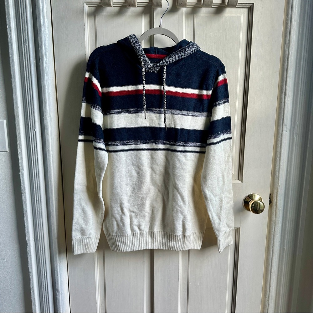 Commerce Striped Knit Hoodie